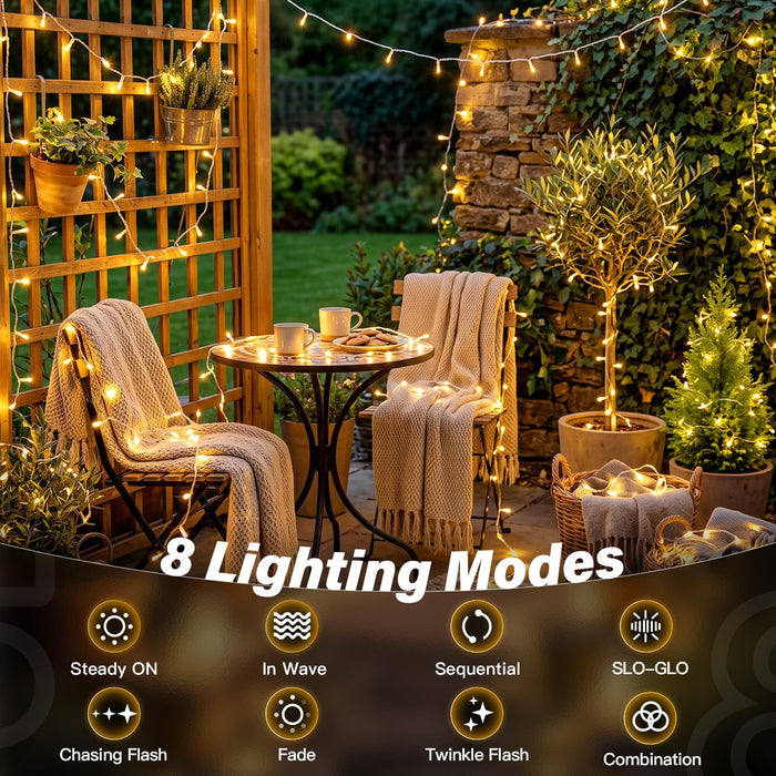 120LED 40FT String Lights Connectable Christmas Lights Indoor Outdoor