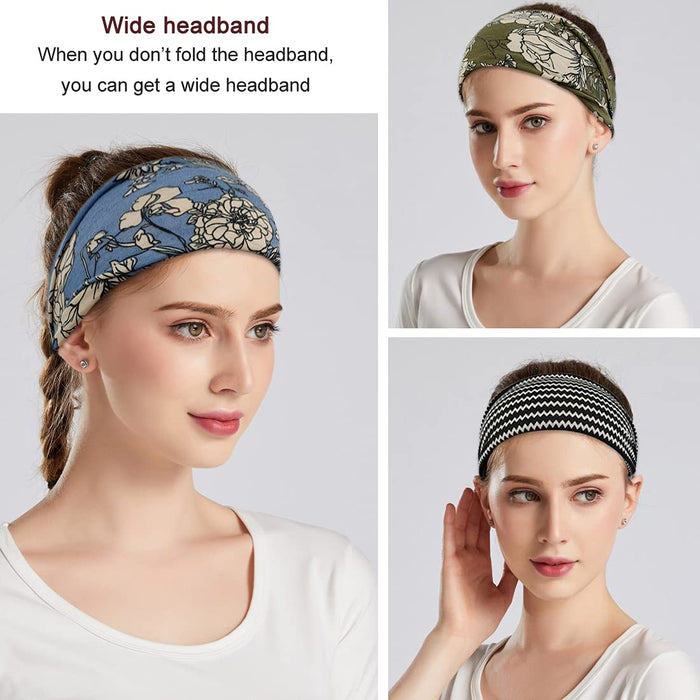 6 Pack Headbands for Women, Boho Wide Head Bands & Hair Accessories