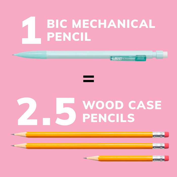 Xtra-Smooth Pastel Mechanical Pencils, Medium Point, 0.7mm, 24-Count