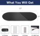 Glass Desktop Whiteboard - 17 X 7 Inches Black Board Pink Light