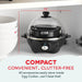 Rapid Egg Cooker, 7 Eggs, Hard Boiled, Poached & Omelettes, Black