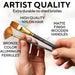 Professional Artist Paint Brush Set of 12 - Acrylic Painting Brushes Kit