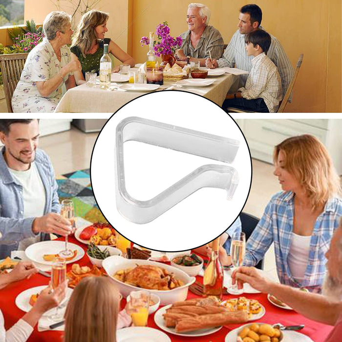 24 Pieces Transparent Clear Tablecloth Clips, Plastic Table Cloth Clips，Windproof Table Cover Holder Clamps，Table Cloth Holder for Home Wedding Party Christmas Outdoor Indoor Picnic Camping(Large)