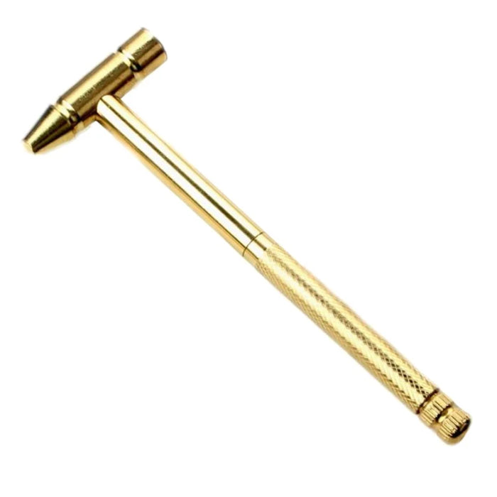 New 6 in 1 Micro Mini Multifunction Multi Brass Hammer 3 Kinds Screwdriver Bits Pocket DIY Tools Small round Hammer 5 in 1