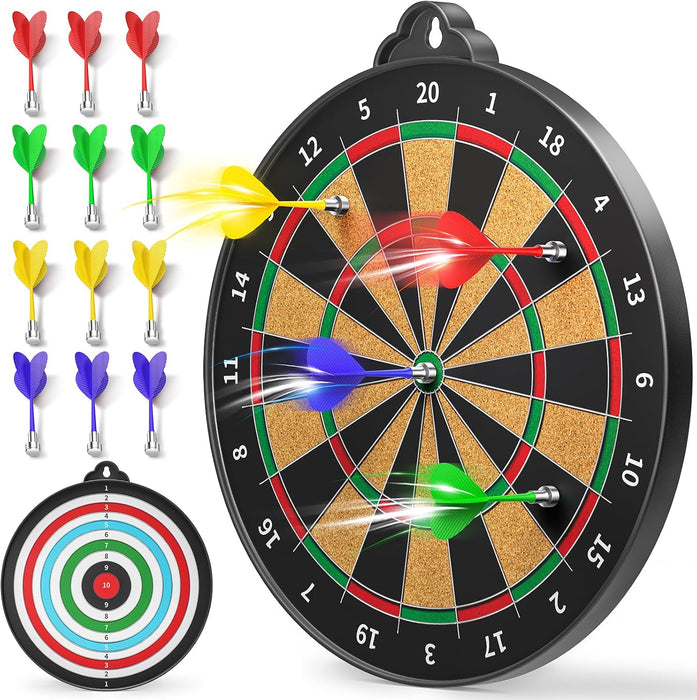 Magnetic Dart Board for Kids - 12pcs Magnetic Darts, Outdoor Kids Games