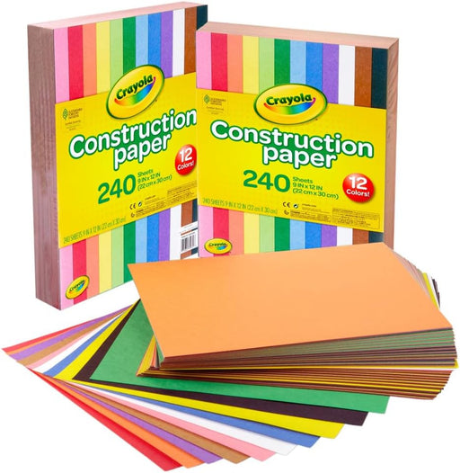 Construction Paper Bulk Pack (480 Sheets) – 10 Assorted Colors, 9x12, Teacher School Supplies & Classroom Must Haves, Ca
