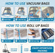 Vacuum Storage Bags with Hand Pump, Vacuum Seal Space Saver Bags,20 Combo