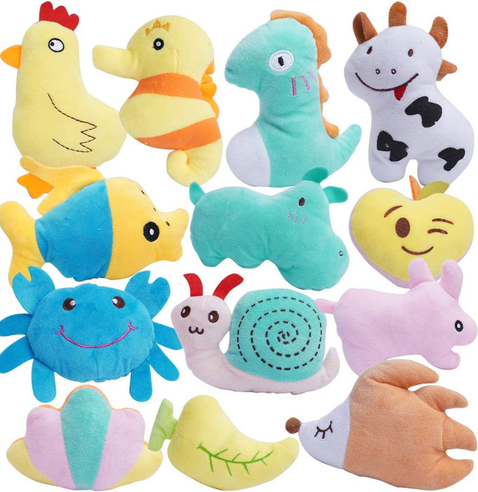 Pack of 26 Soft Small Medium Dog Squeaky Toys for Puppy