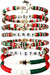 Christmas Bracelets for Women, Beaded Stretch Bracelet, Xmas Jewelry