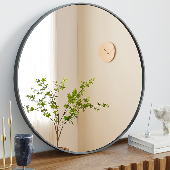 20-Inch Round Metal Wall Mirror