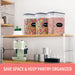 Large Dry Food Storage Containers with Lids, 6PCS Airtight Cereal Containers Storage Set, Leak-proof Canister Set for Ki