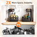 Under Kitchen Sink Organizer, Metal Pull Out Bathroom Organizers and Storage, 2-Tier Cabinet Organizer Shelf with Slidin