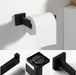5 Piece Bathroom Towel Holder - 15.7 Inch Towel Bar - Matte Black