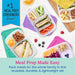 Easyboxes - Original Stackable Lunch Boxes - Reusable 3-Compartment Food Containers for Kids and Adults - Bento Lunch Box for Meal Prep, School, & Work - BPA Free, Set of 4 (Brights)
