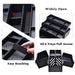 Makeup Train Case Professional Adjustable - 6 Trays Cosmetic Cases Makeup Storage Organizer Box with Lock and Compartmen