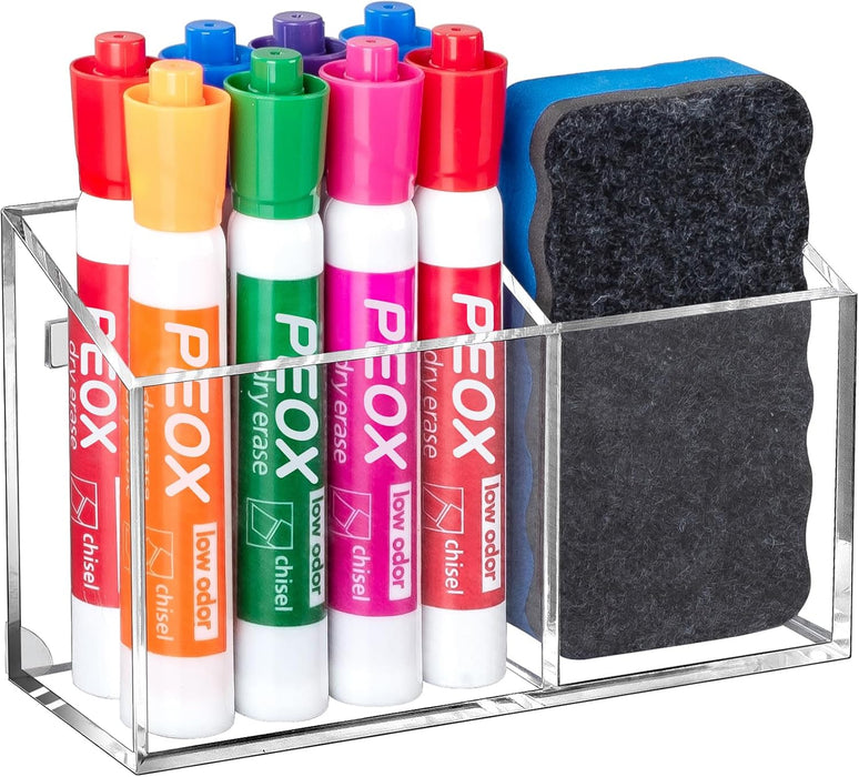 Magnetic Dry Erase Marker Holder for Whiteboard & Refrigerator