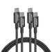 USB C to USB C Cable, 100W Fast Charging Cable (2-Pack, 6 ft, Black)