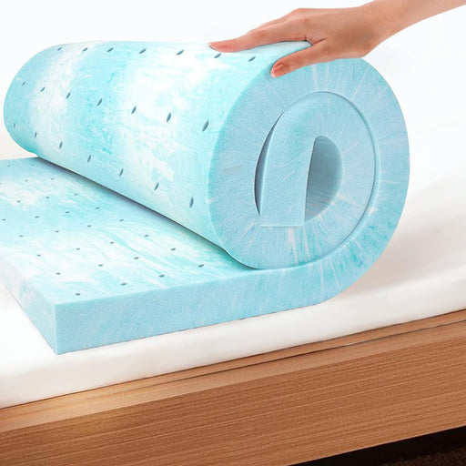 EGO 2 Inch Twin Mattress Topper Gel Memory Foam for Pressure Relief