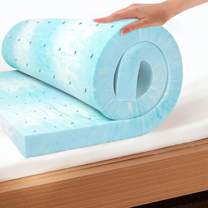 EGO 2 Inch Twin Mattress Topper Gel Memory Foam for Pressure Relief