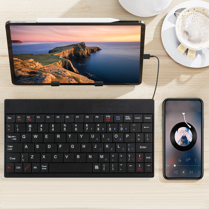 80-Key Mini USB Wired Keyboard with Carry Bag