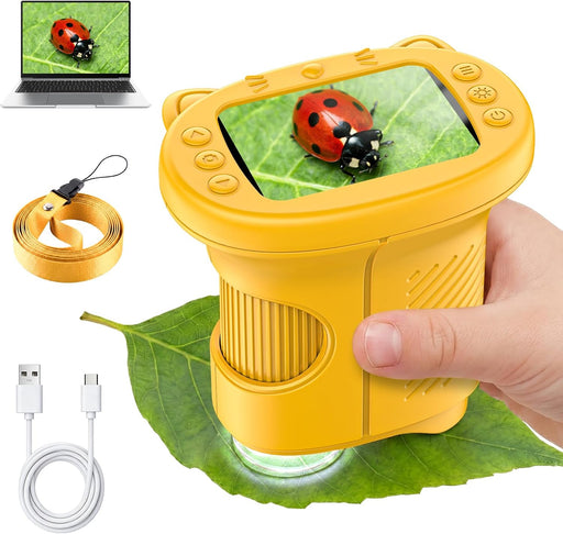Kids Microscope Handheld, Digital 1000X, 2.4" HD Screen
