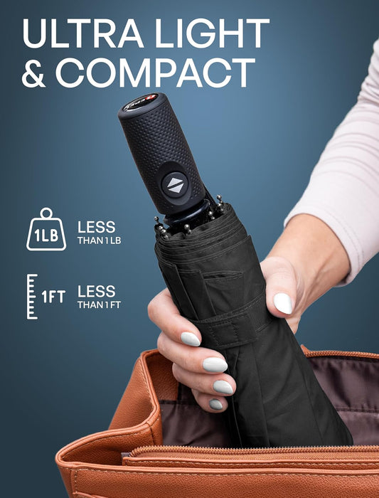 Repel Windproof Travel Umbrella - Compact & Withstands Winds up to 100MPH, Strongest Premium Auto Folding Umbrella for R