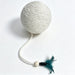 4 in Sisal Cat Ball with Feather, Interactive Hunting Chew Toy for Kittens
