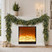 Pre-Lit Christmas Garland 9FT Decorations Real Touch Cedar Cypress Pine Greenery Artificial Green Christmas Garland with