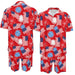 Men'S Fashion 2-Piece Matching Shortsleeve Collared Neck Tropical Set - Casual Stylish Flag Pattern Shirt & Bottoms, Loose Fit, plus Size Hawaiian Patriotic Streetwear for 4Th of July