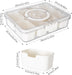 Divided Serving Tray with Lid and Handle - Snackle Box Charcuterie Container for Portable Snack Platters - Clear Organizer for Candy, Fruits, Nuts, Snacks - Perfect for Party, Entertaining