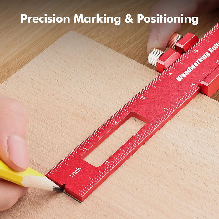 3PCS Woodworking Ruler Set, Precision Measuring Tool for Layout