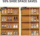 Shoe Slots Organizer 20Pack,Shoe Stacker,Cloest Space Saver 50%,White