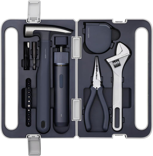 18-Piece Home Tool Kit with Electric Screwdriver & LED, 3 Torque Modes