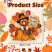 Thanksgiving Decorations - Turkey Pumpkin Wooden Sign for Front Door