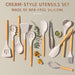 Kitchen Cooking Utensils Set, 33 pcs Non-Stick Silicone Cooking Kitchen Utensils Spatula Set with Holder, Wooden Handle 