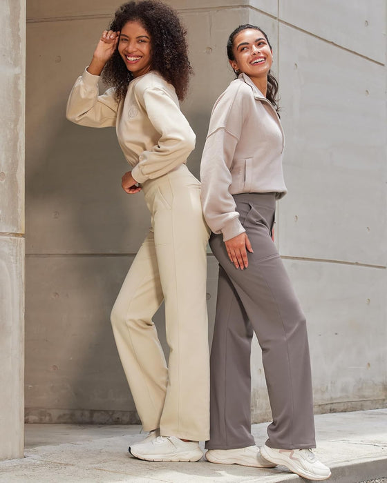 Yoga Pants for Women Wide Leg Pants with Pockets High Waisted