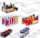 Set of 8 Clear Plastic Storage Bins, 4 Large and 4 Small Stackable Storage Containers for Pantry Organization and Kitche