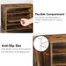 Mail Sorter, Literature Organizer with Adjustable Shelves, Paper Organizer for Office, Home, Wood Countertop File Holders, Mails, Magazines, Rustic Brown FG41WF01