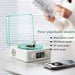 The Waves Vinyl Player, Waves Bluetooth Speaker, Portable Vintage Vinyl Speaker with Adjustable Light and Time for Bedroom, Party, White