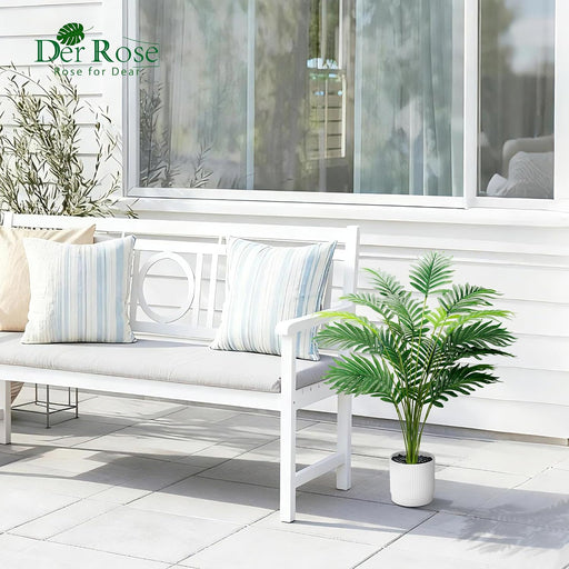 28" Fake Palm Tree, Artificial Plants Indoor in Modern White Pot