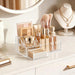 Makeup Organizer with Drawer – Cosmetic Storage for Vanity, Bathroom Countertop & Dresser, Skincare Organizer with Brush