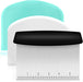 Bench Scraper, Premium Stainless Steel Dough Scraper with 2 PCS Flexible Bowl Scraper, Dough Cutter with Measuring Scale