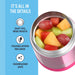 FUNTAINER Kids Food Jar with Spoon, 10oz, Pink