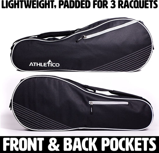 Tennis, Racquetball & Pickleball Racket Bag — Black