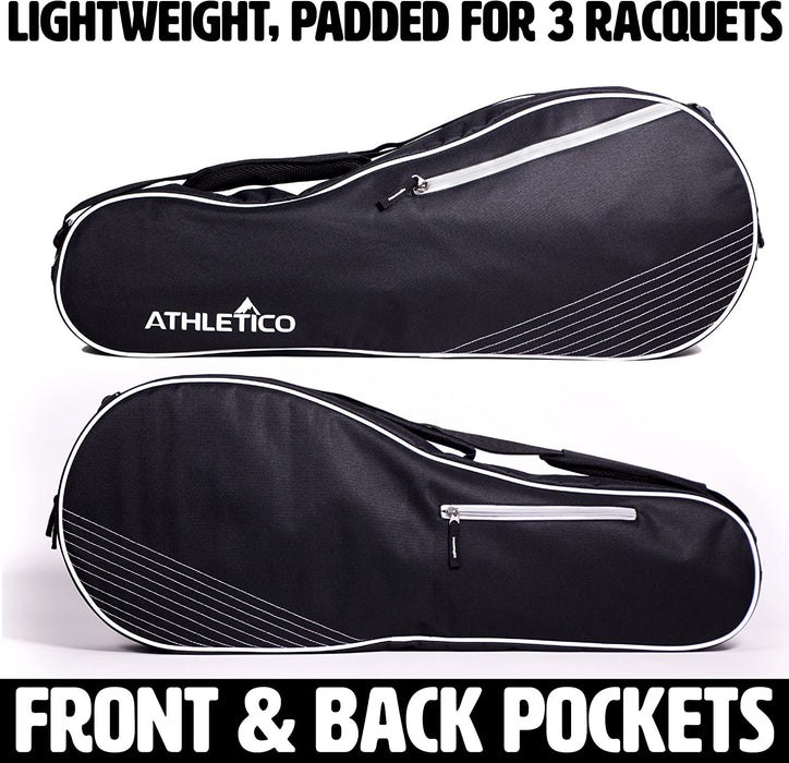 Tennis, Racquetball & Pickleball Racket Bag — Black