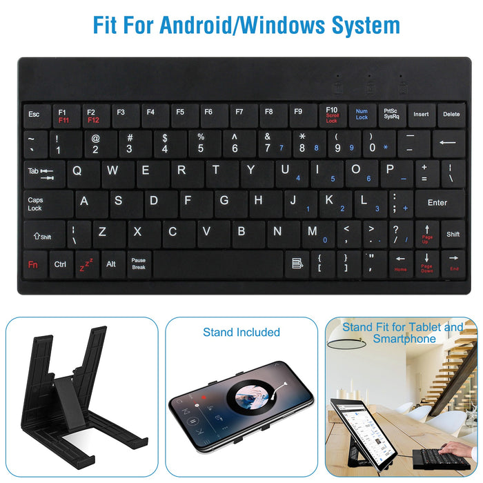 80-Key Mini USB Wired Keyboard with Carry Bag
