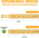 Bamboo Drawer Dividers with Inserts and Labels, Kitchen Adjustable Drawer Organizers, Expandable Organization for Home, 