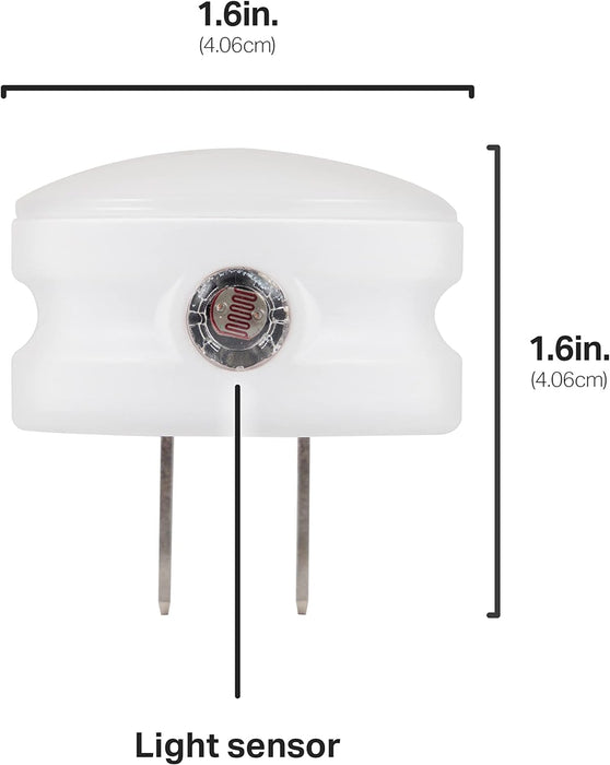, Mini LED Night Light, Plug-In, Dusk to Dawn Sensor, Warm White, Compact, UL-Certified, Ideal for Bedroom, Bathroom, Nursery, Hallway, Kitchen, 45176, 1 Pack, 6 Count