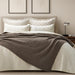HOME Chunky Chenille Knit Throw Blanket, 50 x 60, Mocha Brown