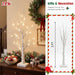 Christmas Decorations, 2FT Birch Tree with LED Lights, Warm White Light up Tree Lamp, Artificial Trees for Home Table In